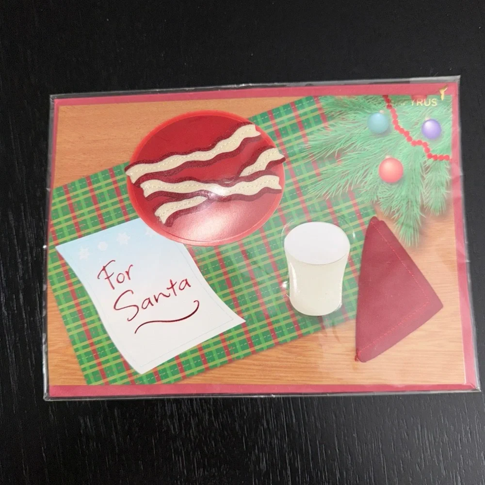 Papyrus Red Breakfast for Santa Christmas Card